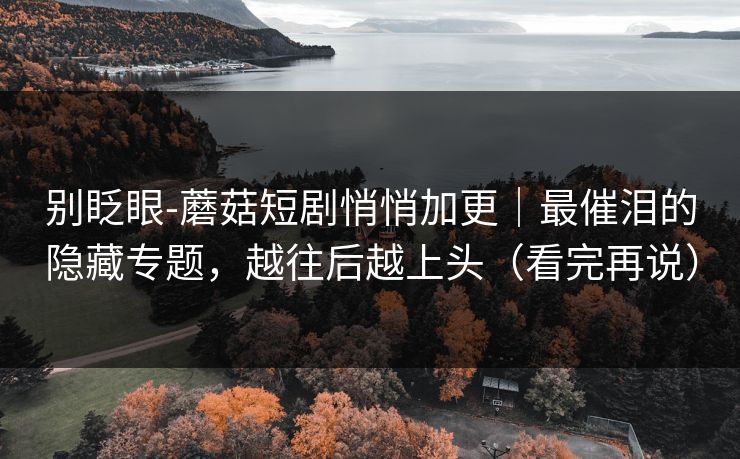 别眨眼-蘑菇短剧悄悄加更｜最催泪的隐藏专题，越往后越上头（看完再说）